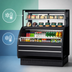 Thumbnail image #3 for Turbo Air Horizontal Open Display Merchandiser Combination Case with Refrigerated Top Shelf, 50-7/8-Inch, Self-Contained, Black