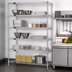 Thumbnail image #3 for Quantum Chrome-Plated Wire Shelving Starter Kit, 72-Inch W x 14-Inch D x 74-Inch H, 5 Shelves