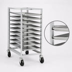 Thumbnail image #3 for Dinex DXPA60182610 Mobile Full-Height Aluminum Pan Rack, 10-Pan, End-Loading, Open-Side, for 18 x 26-Inch Pans