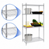 Thumbnail image #3 for Omcan 36 in. x 24 in. x 72 in. 4-Shelf Chrome Wire Shelving Unit
