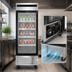 Thumbnail image #4 for Atosa 1-Section Glass Door Reach-In Freezer Merchandiser, 19.1 Cu. Ft., Bottom-Mount Self-Contained, Stainless Steel
