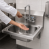 Thumbnail image #3 for Wall-Mounted Stainless Steel Hand Sink with Hands-Free Gooseneck Faucet