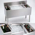 Thumbnail image #3 for Krowne KR19-MS40C 40-Inch Underbar Speed Station with 24-Inch Center Ice Bin, Dual Insulated Bottle Wells, 20-Bottle Capacity, No Cold Plate