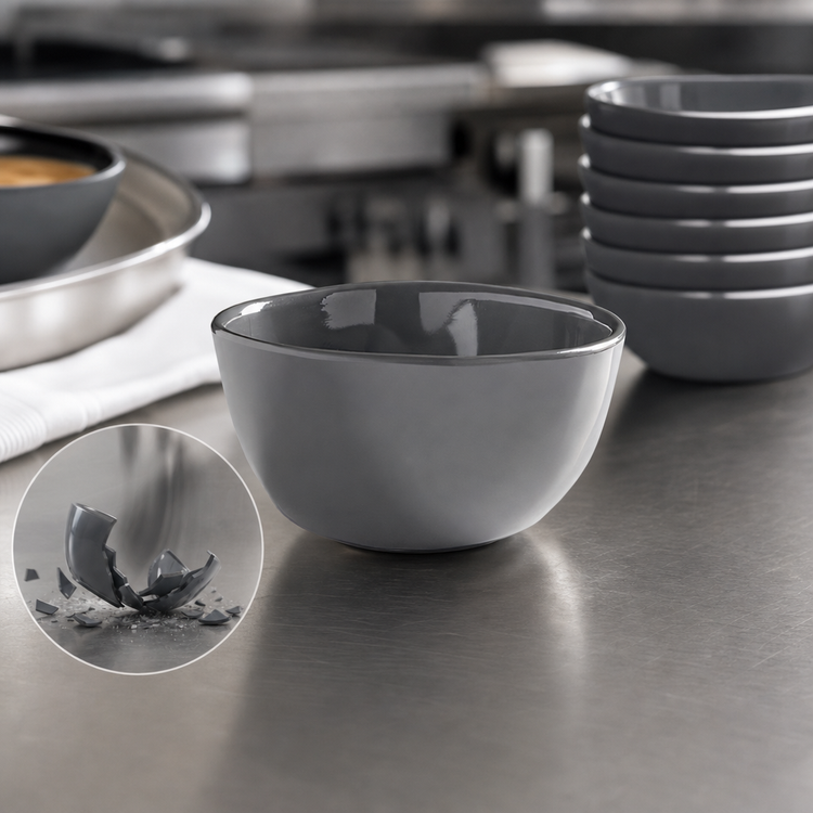 Product image #3 for American Metalcraft Crave Collection Storm 10 oz Black Melamine Bouillon Cup