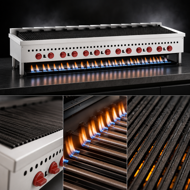 Product image #3 for Wolf SCB72 72-Inch Countertop Charbroiler with 13 Burners