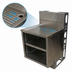 Thumbnail image #4 for BK Resources UBDW-21-GC241 24-Inch Stainless Steel Underbar Glass Rack Cabinet with Drainboard Top, Adjustable Shelf, and 3-Inch Backsplash