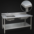 Thumbnail image #3 for Eagle Spec-Master 72-Inch x 30-Inch Stainless Steel Prep Table with Left Sink, Right Drawer and Undershelf