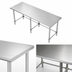 Thumbnail image #3 for Sapphire Manufacturing 120-Inch x 14-Inch Stainless Steel Reinforced Top Work Table with Open Base