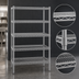 Thumbnail image #3 for Eagle Group Valu-Master 5-Tier Starter Wire Shelving Unit, 36 x 18 x 74 Inches, Pewter Gray Epoxy