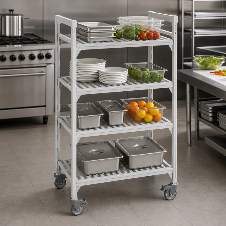Product image #4 for Cambro Camshelving Premium 4-Shelf Vented Mobile Starter Unit, 24 x 36 x 75-1/4 Inches