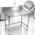 Thumbnail image #3 for BK Resources 60-Inch x 30-Inch 304 Stainless Steel Work Table with 5-Inch Riser and Open Base