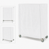 Thumbnail image #3 for Metro 36 x 24 x 74 Inch White Uncoated Knitted Polyester Cart Cover