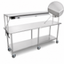 Thumbnail image #4 for John Boos Mobile Stainless Steel Expediting Work Table with Infrared Food Warmer, Overshelf, and Locking Casters, 84 x 24 x 54 Inches