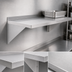 Thumbnail image #3 for Wall-Mounted 18-Gauge 430 Stainless Steel Shelf with Brackets, 16 x 48 x 13 Inches