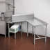 Thumbnail image #3 for Advance Tabco Island L-Shaped Clean Dishtable, Right-Side Attachment, 107-Inch, 304 Stainless Steel