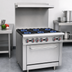 Thumbnail image #3 for Omcan USA 36-Inch Natural Gas Commercial Range with 6 Open Burners and Standard Oven