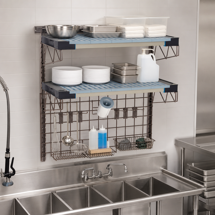 Product image #3 for Metro SmartWall Complete Wall-Mounted Sink Shelf Starter Kit