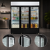 Thumbnail image #3 for Hurakan by Equip.me 81-Inch 3-Section Reach-In Glass Door Merchandiser Refrigerator