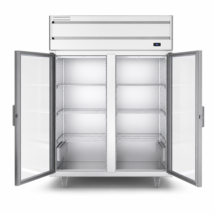 Product image #3 for Beverage-Air P Series Two-Section Hinged Glass Door Pizza Holding Cabinet, 46.5 Cu. Ft.