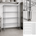 Thumbnail image #3 for Quantum 4-Shelf Stationary Wire Shelving Starter Kit, 72 x 12 x 54 Inch, Chrome Plated