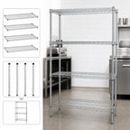 Thumbnail image #3 for Quantum WR63-1424C Chrome Wire Shelving Starter Kit, 24"W x 14"D x 63"H, 4 Shelves, Stationary