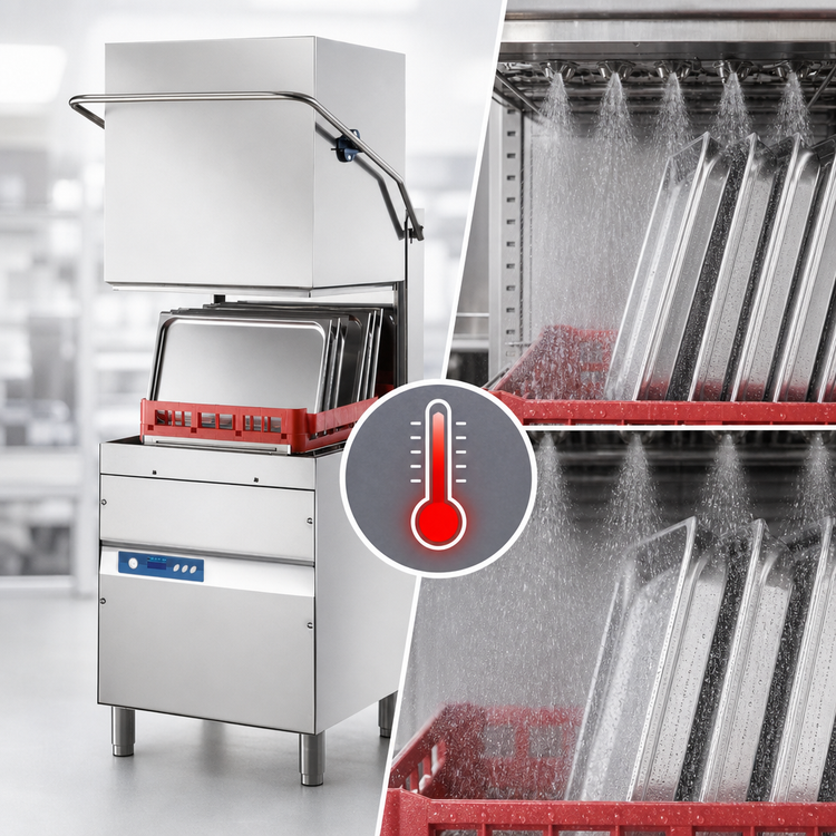 Product image #3 for Blakeslee 28-3/8-Inch Hood-Type High-Temp Door Dishwasher with Digital Controls and 9 kW Booster Heater