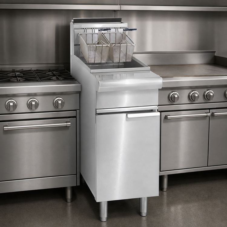 Product image #3 for Imperial Restaurant Series Range-Match Gas Floor Fryer, 50 lb. Capacity