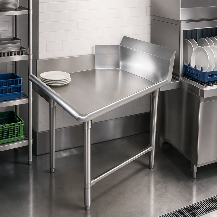 Product image #3 for John Boos Pro-Bowl Straight Clean Dishtable, 72 Inch x 30 Inch, Left-to-Right Operation