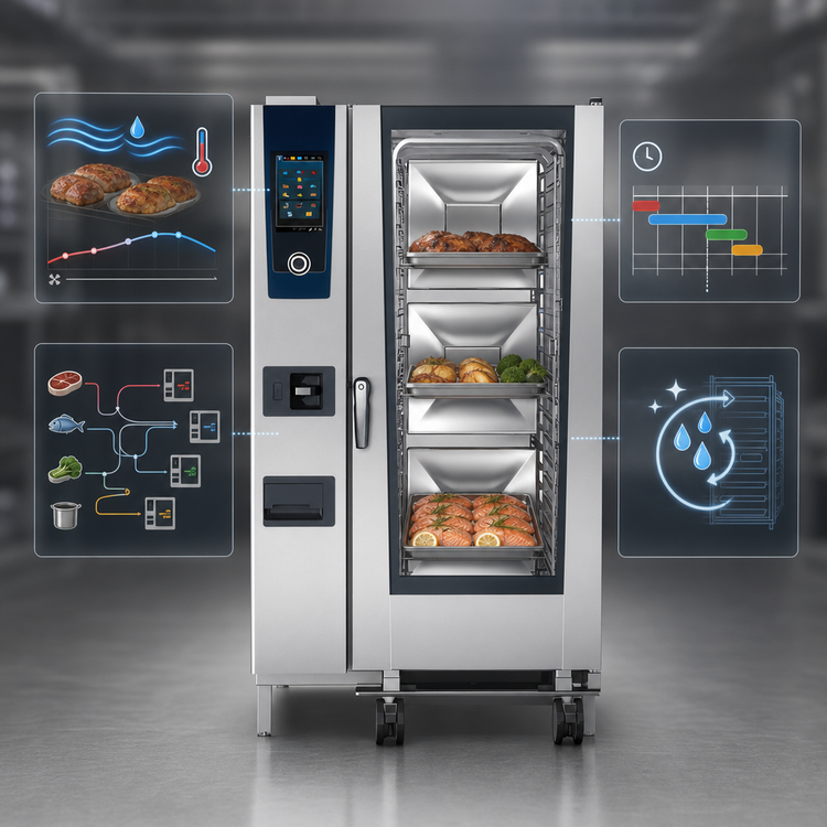 Product image #3 for RATIONAL iCombi Pro 20-Full Size Natural Gas Combi Oven, 208/240V 1-Phase, Floor Model