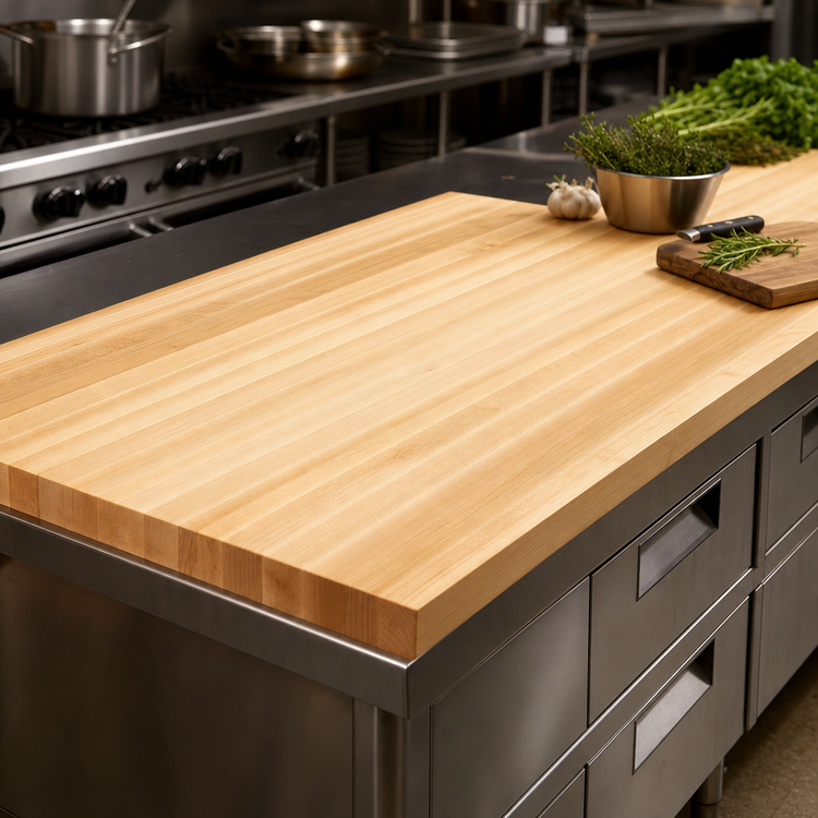 Product image #3 for Boos Block 120-Inch x 48-Inch Edge Grain Maple Kitchen Countertop, 1-3/4-Inch Thick, Penetrating Oil Finish