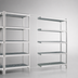 Thumbnail image #3 for Fermostock 4-Tier Polymer Shelving Unit Expansion Kit, 35W x 14D x 66H