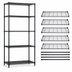 Thumbnail image #3 for Quantum 30 Inch W x 14 Inch D x 63 Inch H Stationary Wire Shelving Starter Kit, Black Epoxy Antimicrobial Finish, 5 Shelves