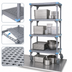 Thumbnail image #3 for Quantum Millenia Mobile Polymer Shelving Starter Unit with 4 Shelves, 42W x 18D x 62H