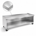 Thumbnail image #3 for La Rosa Mobile Stainless Steel Equipment Stand with Open Base and Undershelf, 110 Inch x 24 Inch