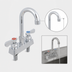 Thumbnail image #3 for John Boos Low-Lead Heavy Duty Deck-Mount Manual Faucet with 3-Inch Gooseneck Spout, 4-Inch Centers