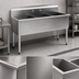 Thumbnail image #3 for Three-Compartment Utility Sink, 55-3/8 Inch W x 22 Inch D, 304 Stainless Steel, No Drainboards
