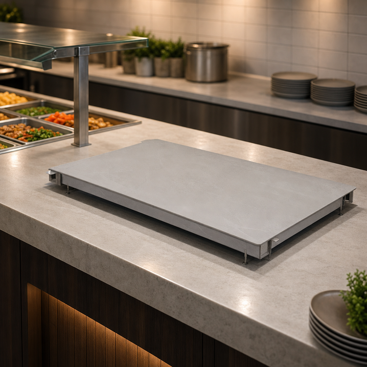 Product image #3 for Hatco 36-Inch Simulated Stone Built-In Flush Top Hot/Cold Shelf for Remote Refrigeration