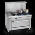 Thumbnail image #3 for Southbend Ultimate 36-Inch Commercial Gas Restaurant Range with 4 Star/Sauté Burners, 12-Inch Left Griddle, Cabinet Base, and 22-1/2-Inch Flue Riser
