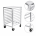 Thumbnail image #3 for Sapphire Half-Height Solid Top 10-Tier End-Load Welded Aluminum Sheet Pan Rack with Casters