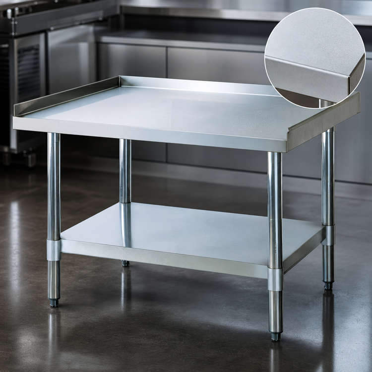 Product image #3 for Turbo Air 30 x 60 Stainless Steel Equipment Stand with Galvanized Base and Undershelf