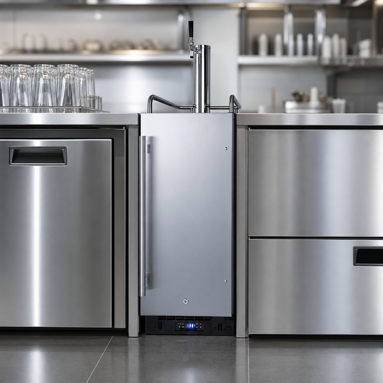 Product image #4 for Summit Commercial 15-Inch Built-In/Freestanding Draft Beer Dispenser with Single Tap Tower, 2.9 Cu. Ft.