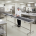 Thumbnail image #2 for Dinex DXIESRC8 Cantilever-Style 8 ft. Tray Make-Up Conveyor with PVC Rollers