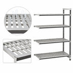 Thumbnail image #3 for Cambro Camshelving® Elements EXA243664V4480 4-Tier Vented Polymer Shelving Add-On Unit, 24" x 36" x 64", Speckled Gray