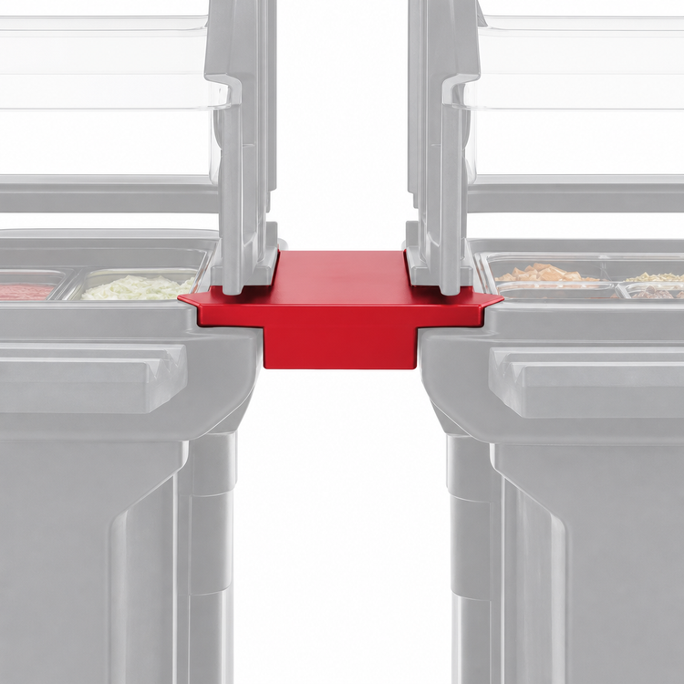Product image #4 for Cambro Versa Food Bar Straight Connector, Hot Red