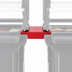Thumbnail image #4 for Cambro Versa Food Bar Straight Connector, Hot Red