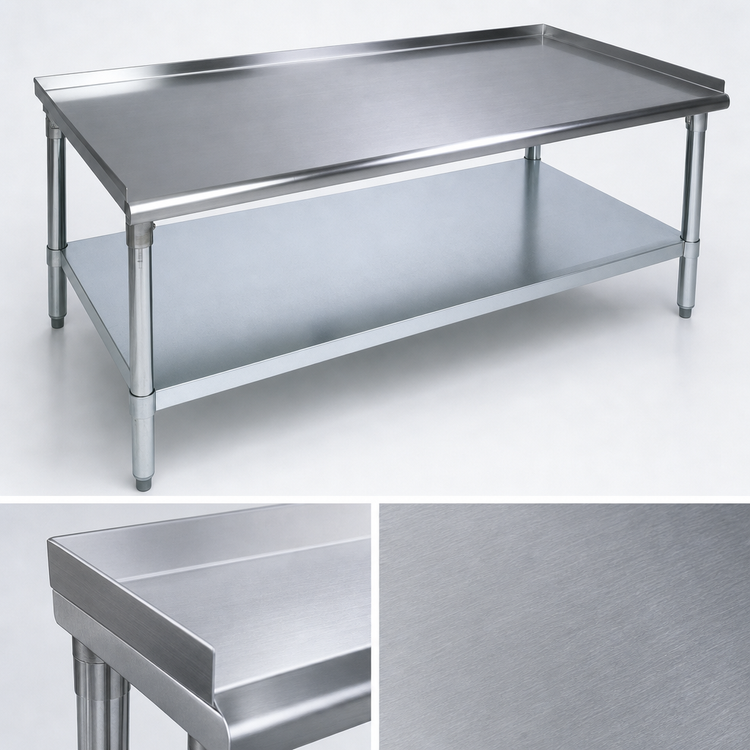 Product image #3 for John Boos Stallion 18 x 30 x 24 Inch Stainless Steel Equipment Stand with Adjustable Undershelf