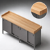 Thumbnail image #3 for John Boos Wood Top Work Table with Cabinet Base and Sliding Doors, 96 x 24 Inches, 1-3/4-Inch Thick Laminated Maple Top