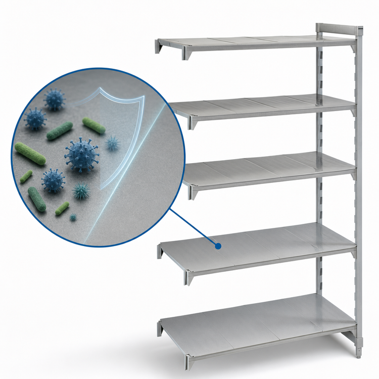 Product image #4 for Cambro Camshelving Premium 36"W x 24"D x 84"H Solid 5-Tier Stationary Add-On Shelving Unit