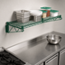 Thumbnail image #3 for Wall-Mounted Cantilever Single Wire Shelf Unit, 36 x 21 Inches, Green Epoxy Coated