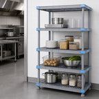 Thumbnail image #3 for Quantum Millenia QP246074VS-4 4-Shelf Stationary Polymer Starter Shelving Unit, 60W x 24D x 74H, Gray